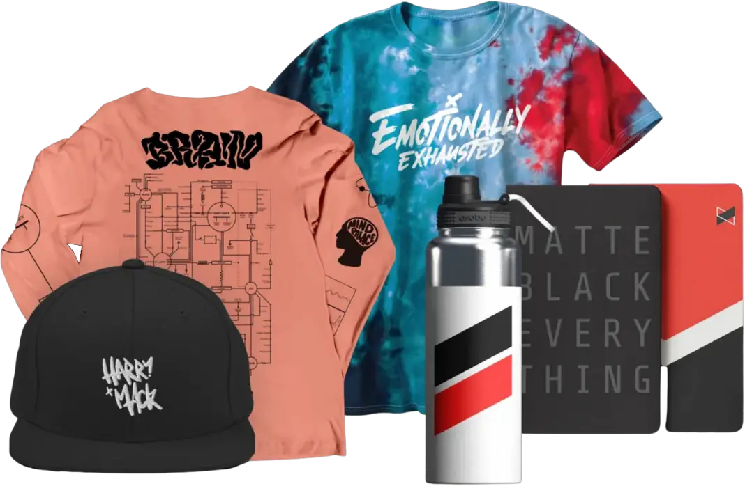 An image of different products from the Fourthwall catalog