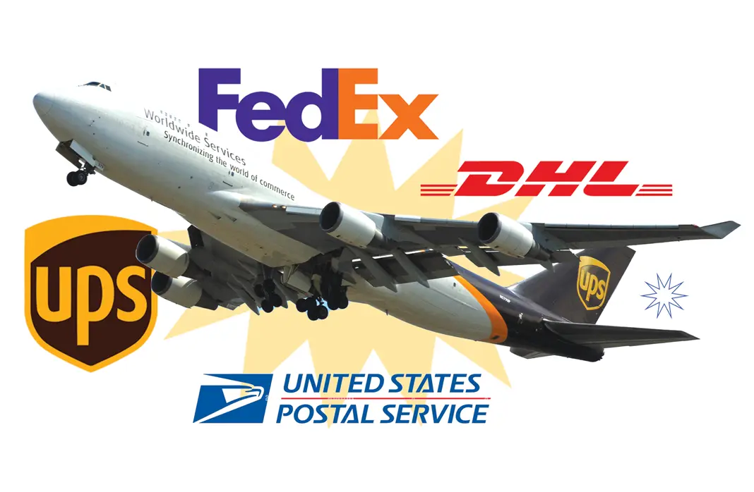 An image showcasing popular shipping carriers
