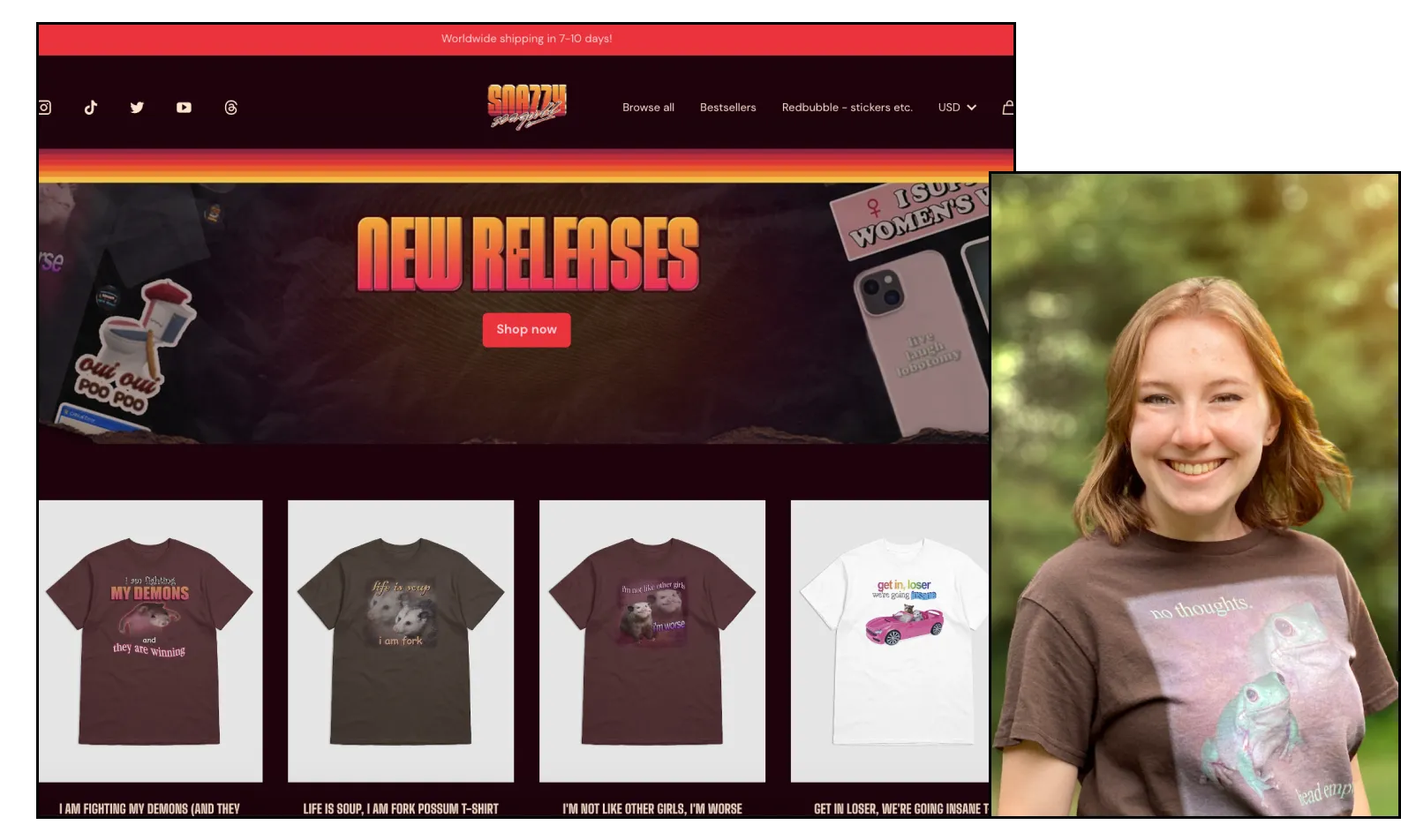 An image of Snazzy Seagull and her website