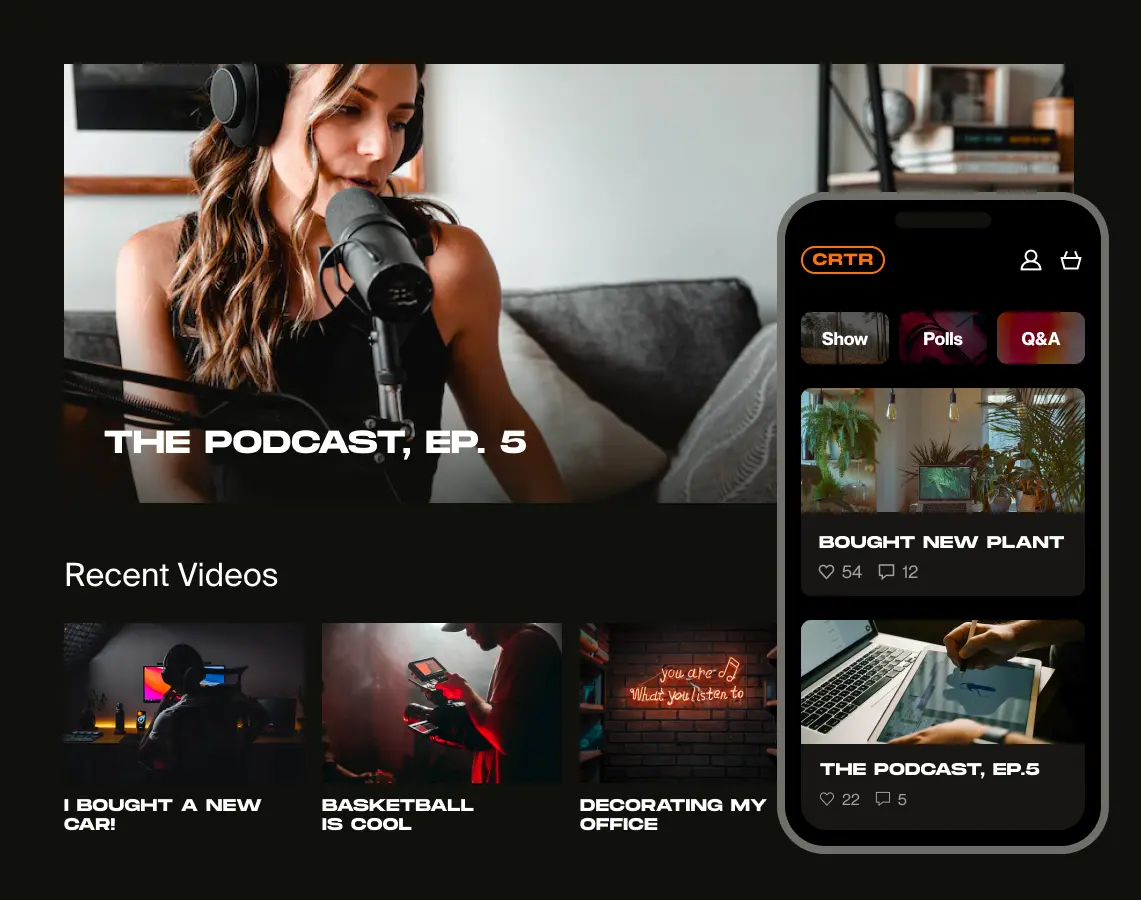 An image of an exclusive video memberships site