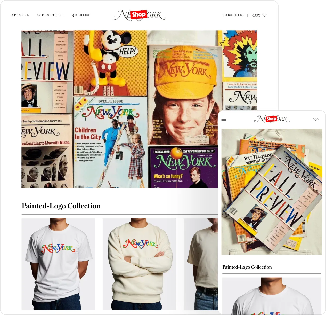 New York Magazine's website and merch
