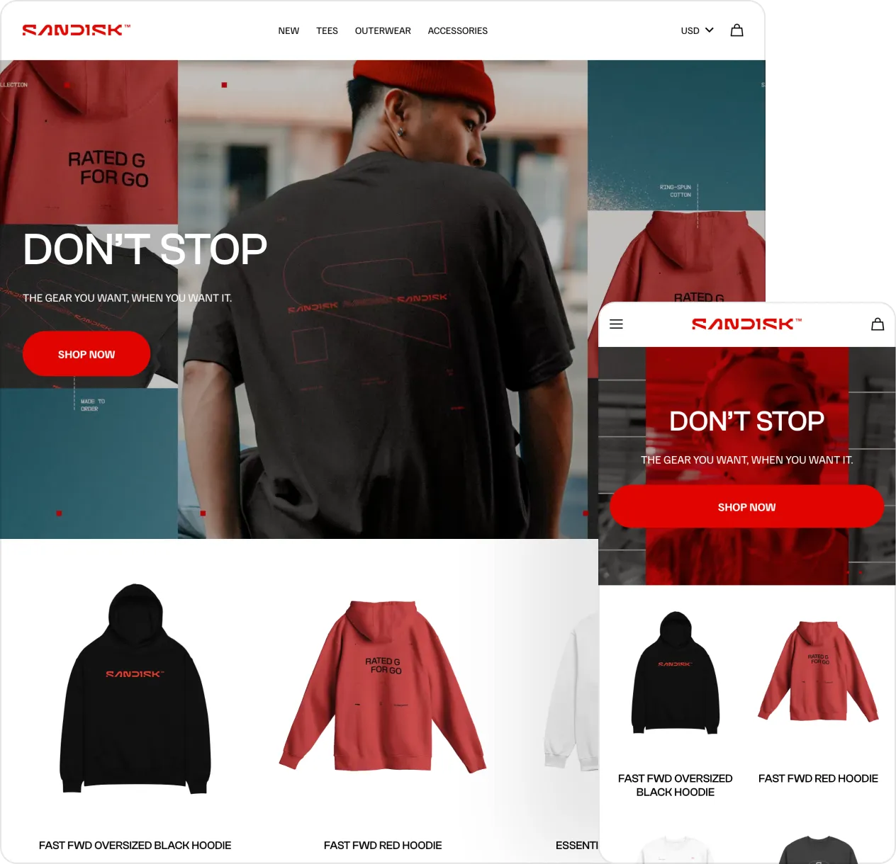 Sandisk's merch shop