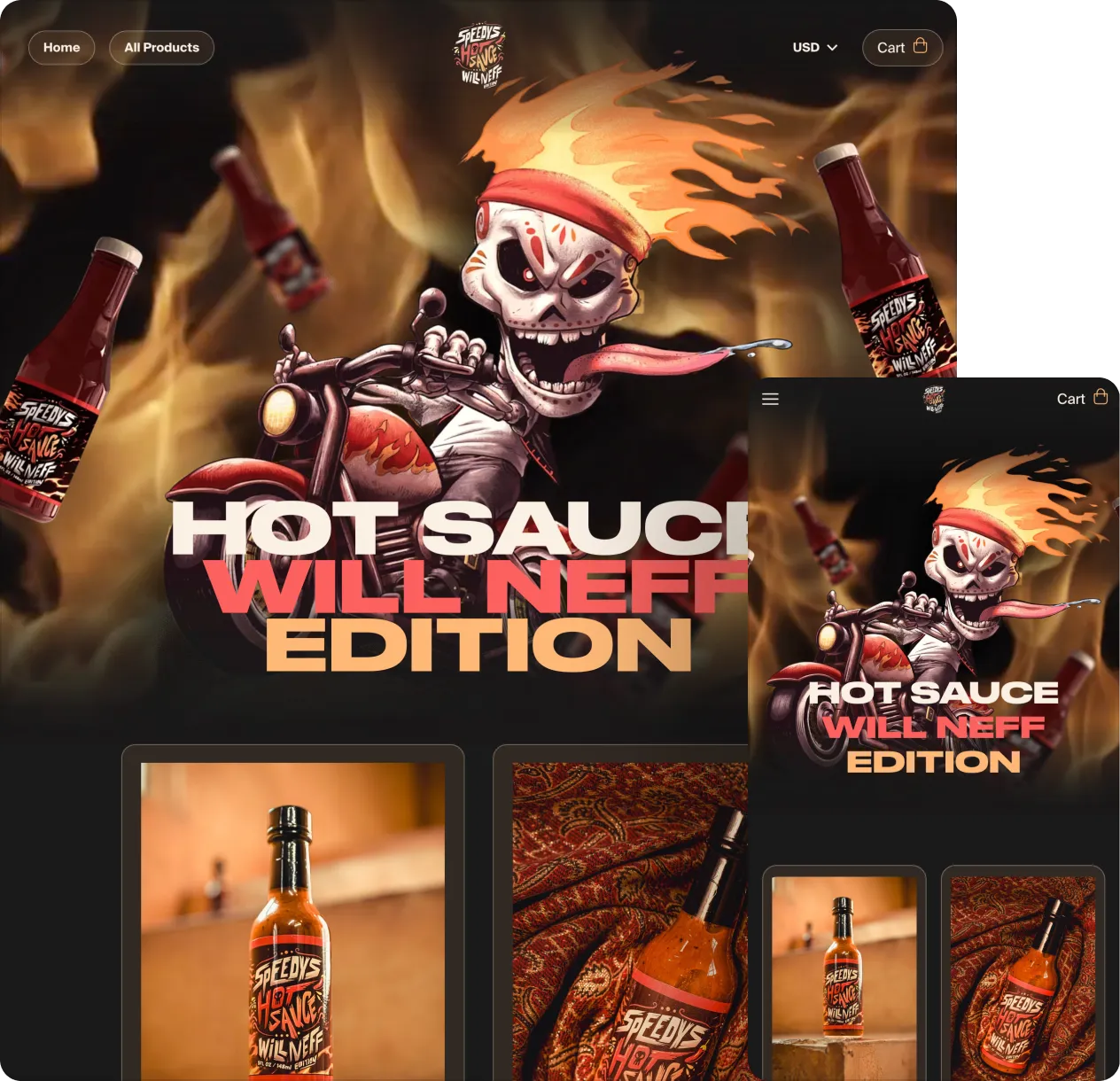 Will Neff's hot sauce website