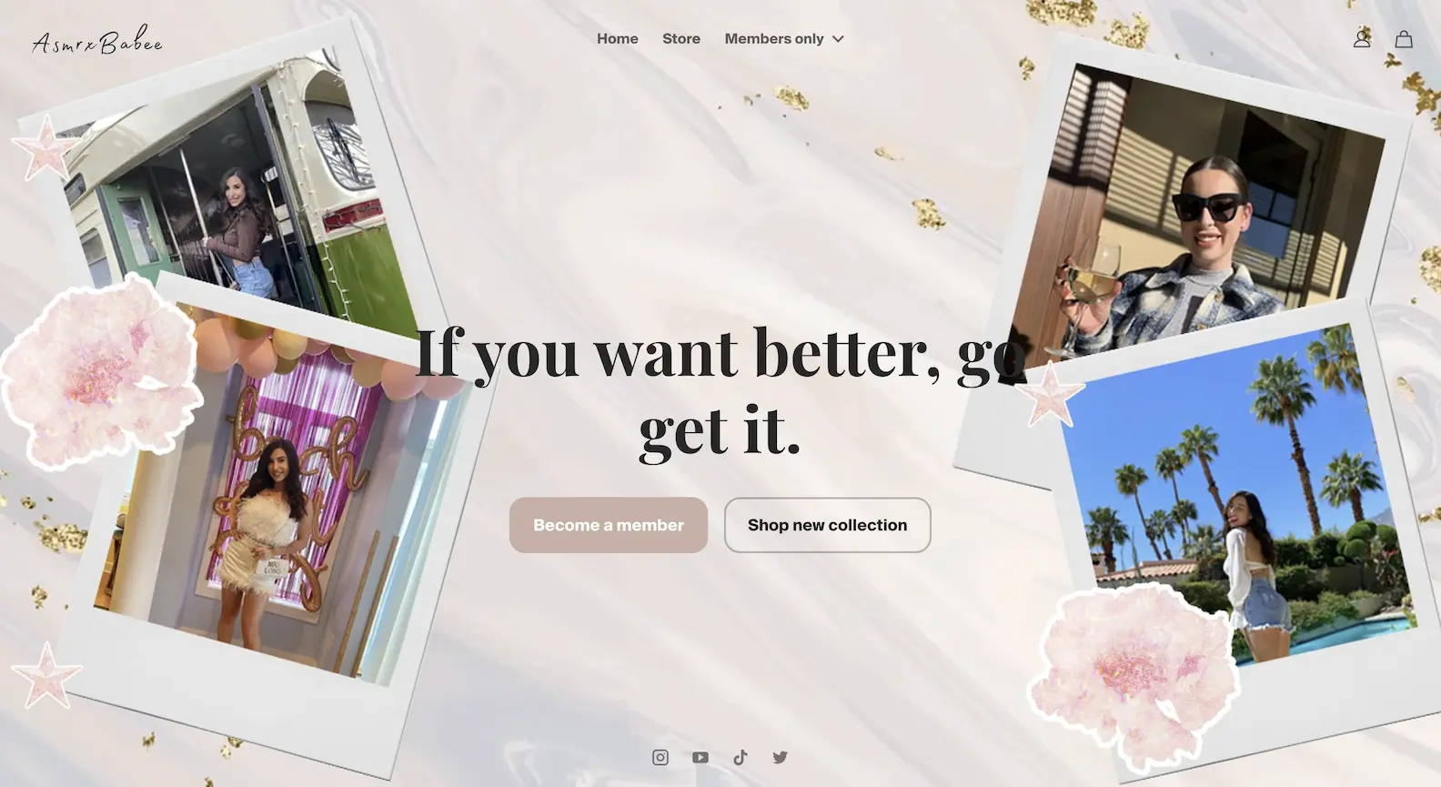 ASMRxBABEE's Fourthwall homepage