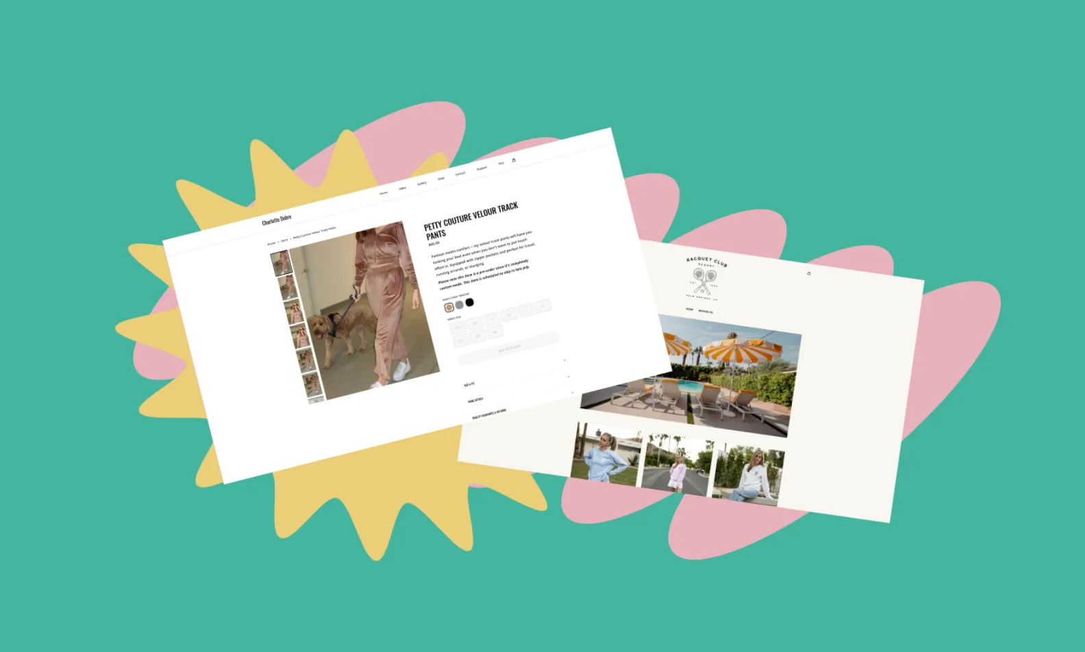 Charlotte Dobre's and Racquet Club Resort's Fourthwall storefronts