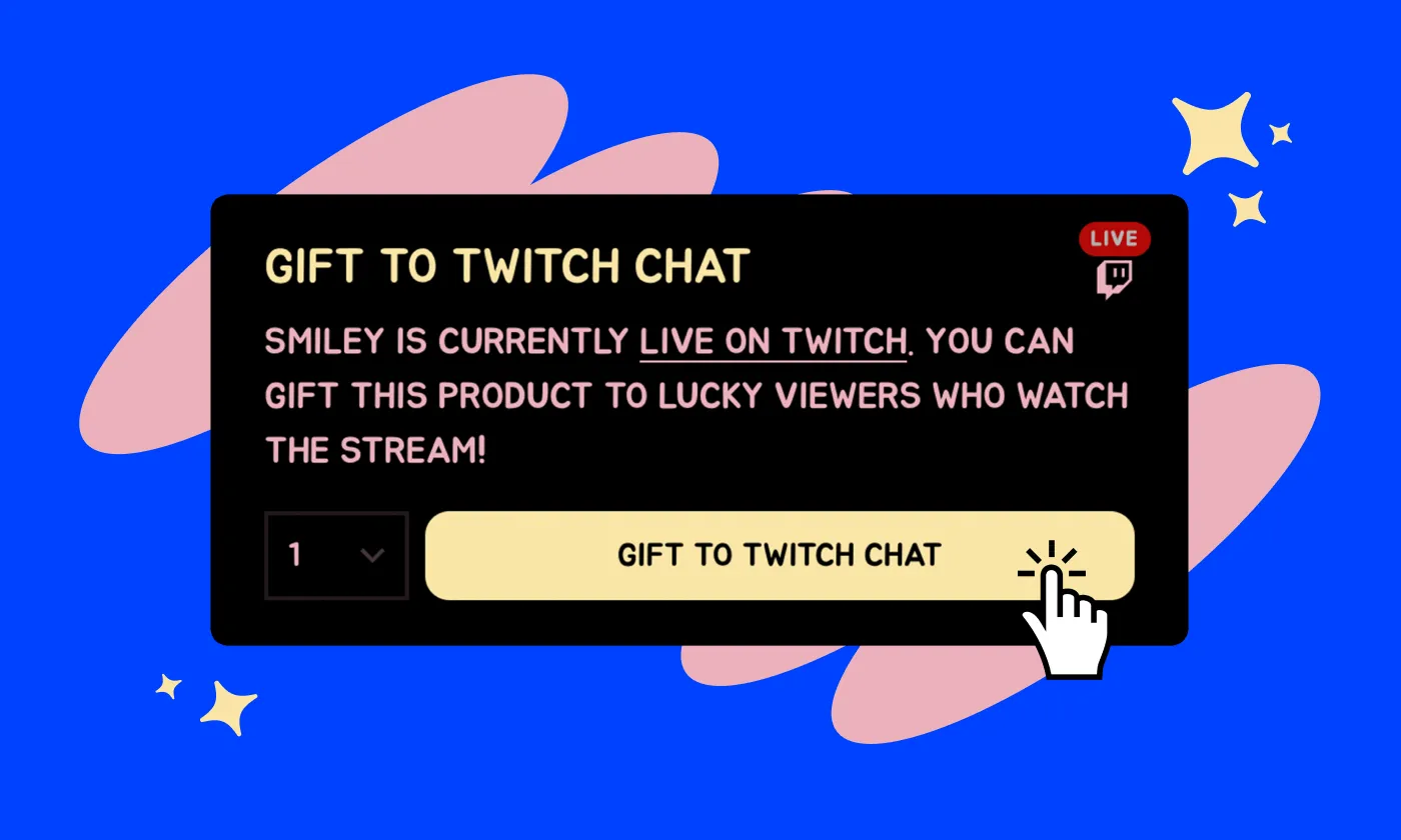 A button prompting a supporter to gift to Twitch chat