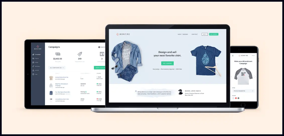 Bonfire product page