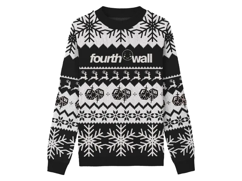 fourthwall branded knitwear ugly sweater