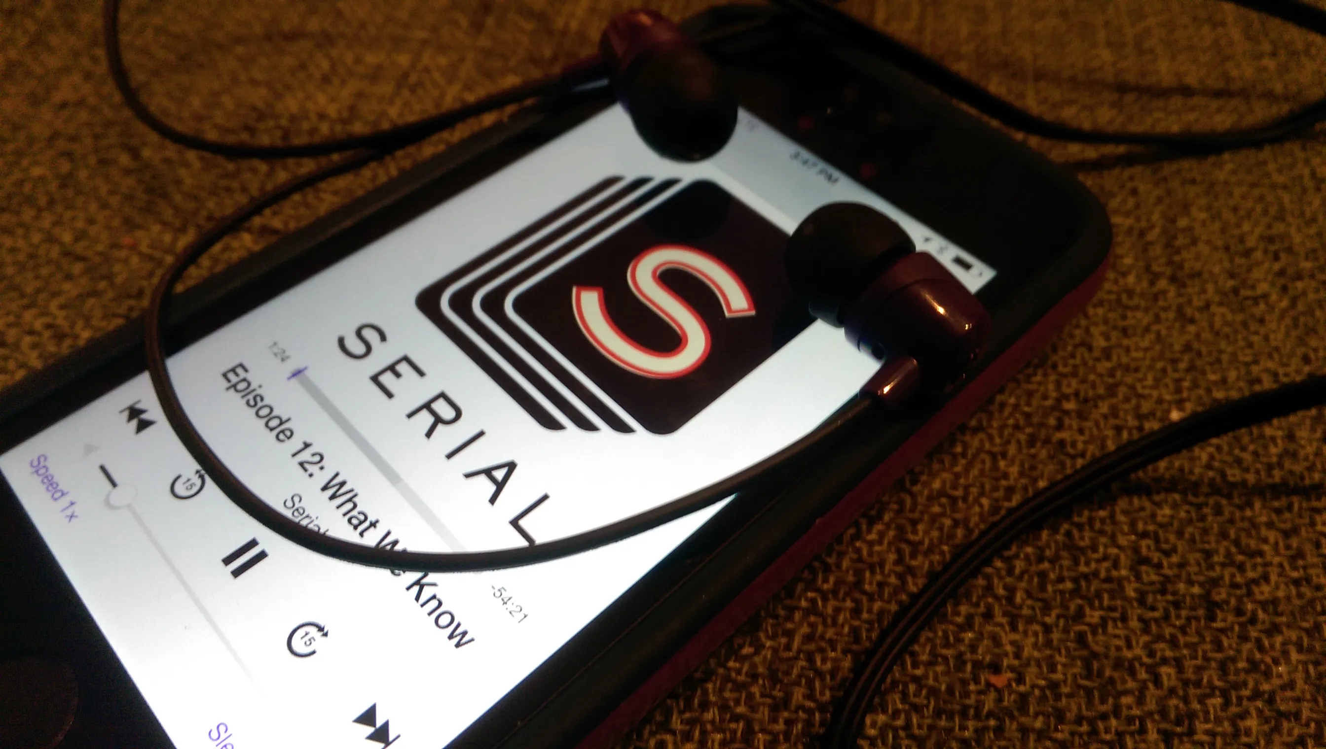 Image showing a podcast on a mobile phone